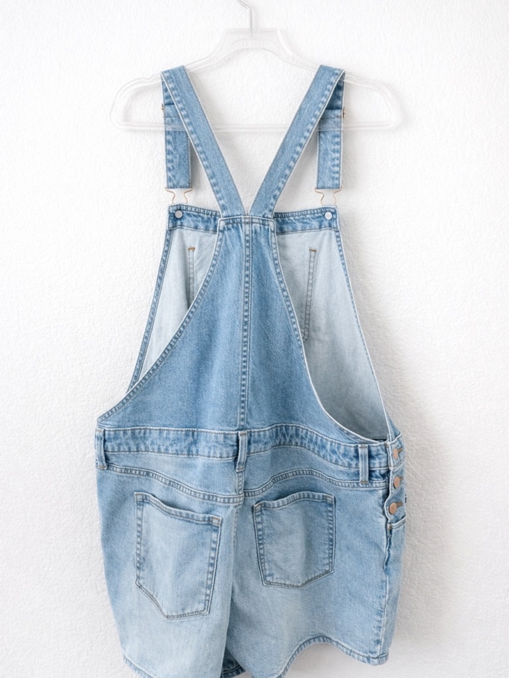 Denim Shortalls Sz 10 Vintage Wash Overalls | Boho Cottagecore Festival Cowgirl - Picture 3 of 10
